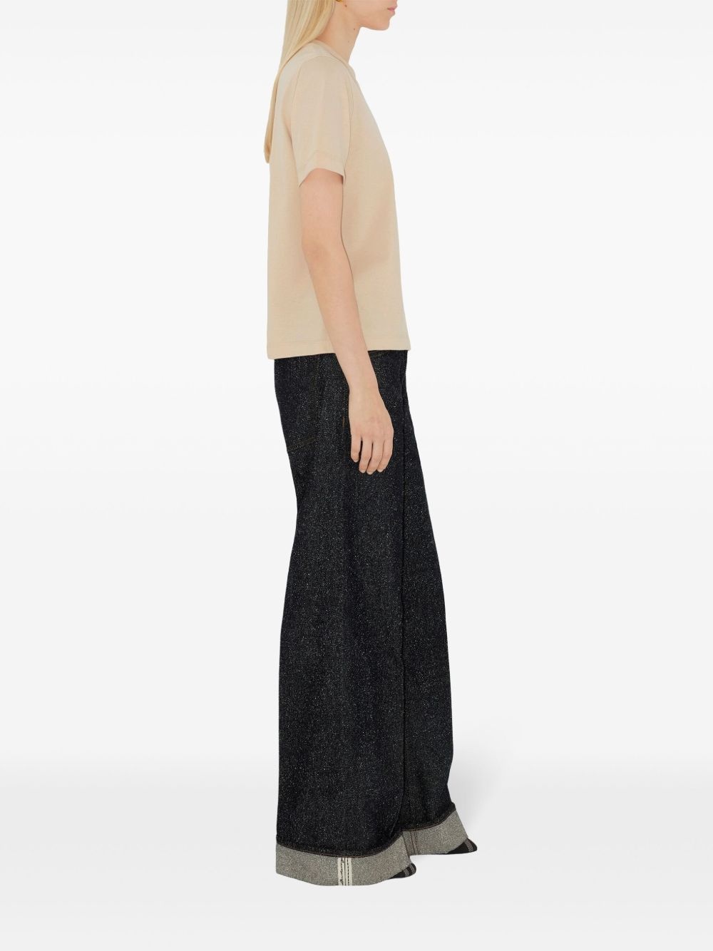 check-label cotton T-shirt - 3