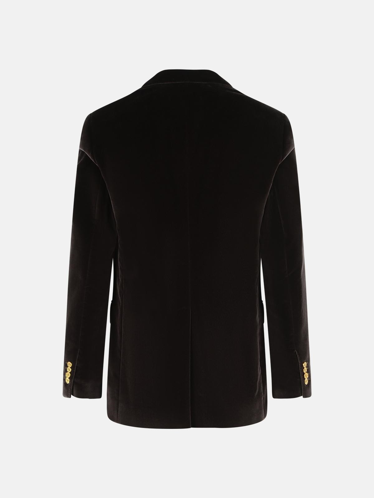 BROWN POLYESTER BLAZER - 3