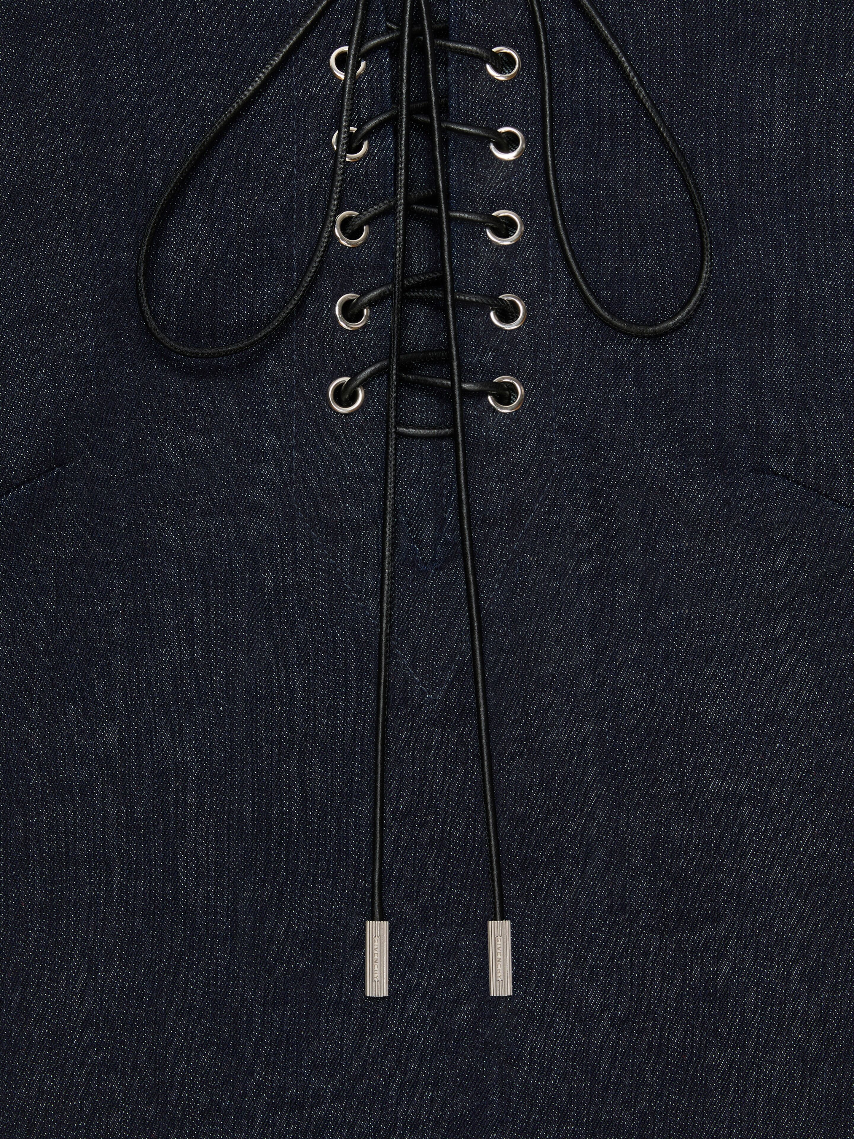 DRESS IN DENIM WITH LACES - 3