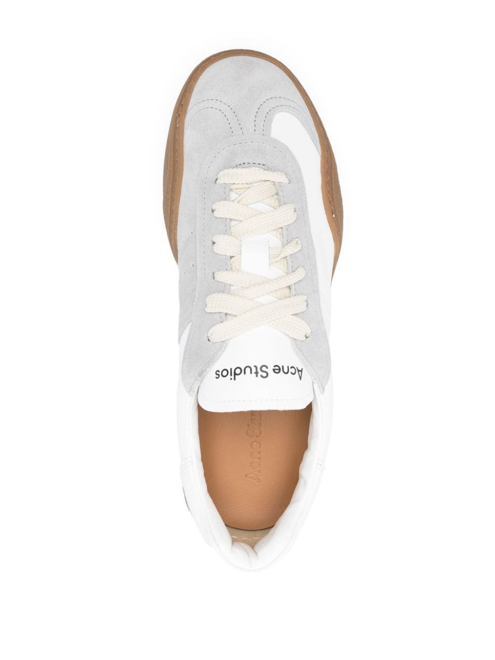 panelled-design leather sneakers - 4