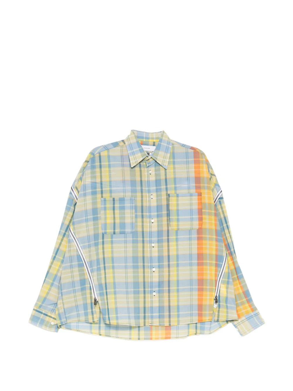 checked zipped shirt - 1