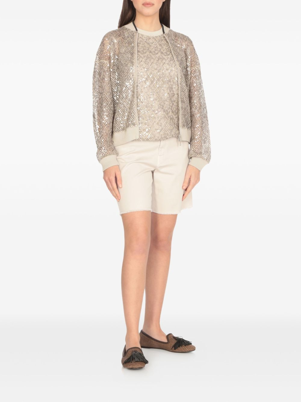Monili woven tassel loafers - 5