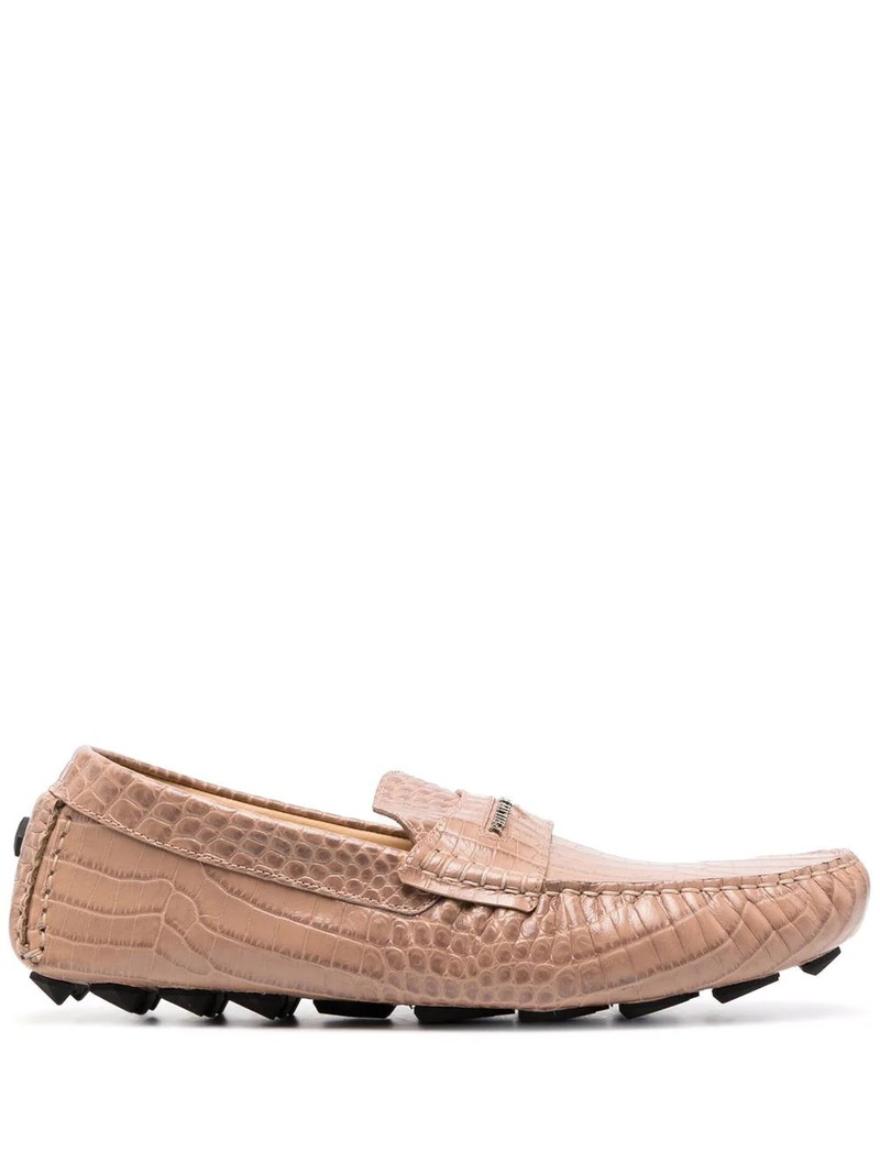 pink leather moccasin 1