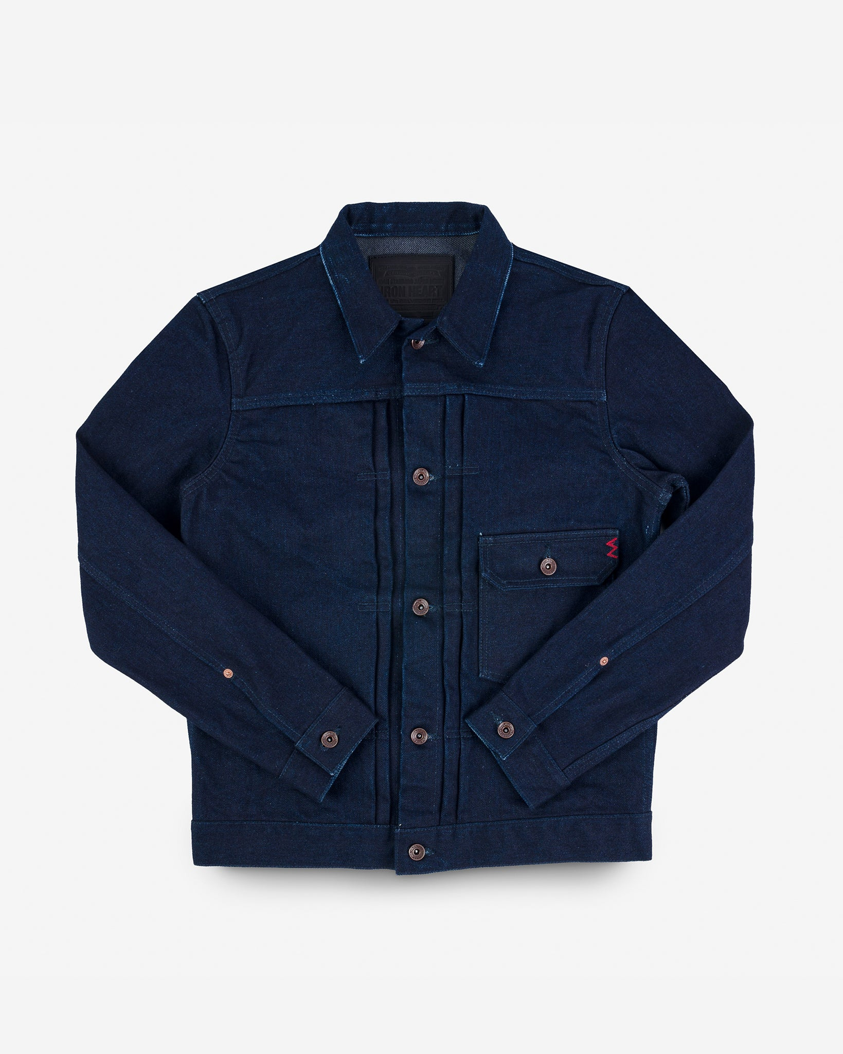 IHJ-140-IG 19oz Selvedge Denim Type I Jacket - Indigo/Grey - 1