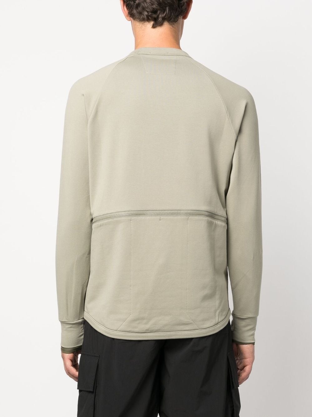 zip-detail jersey sweatshirt - 4