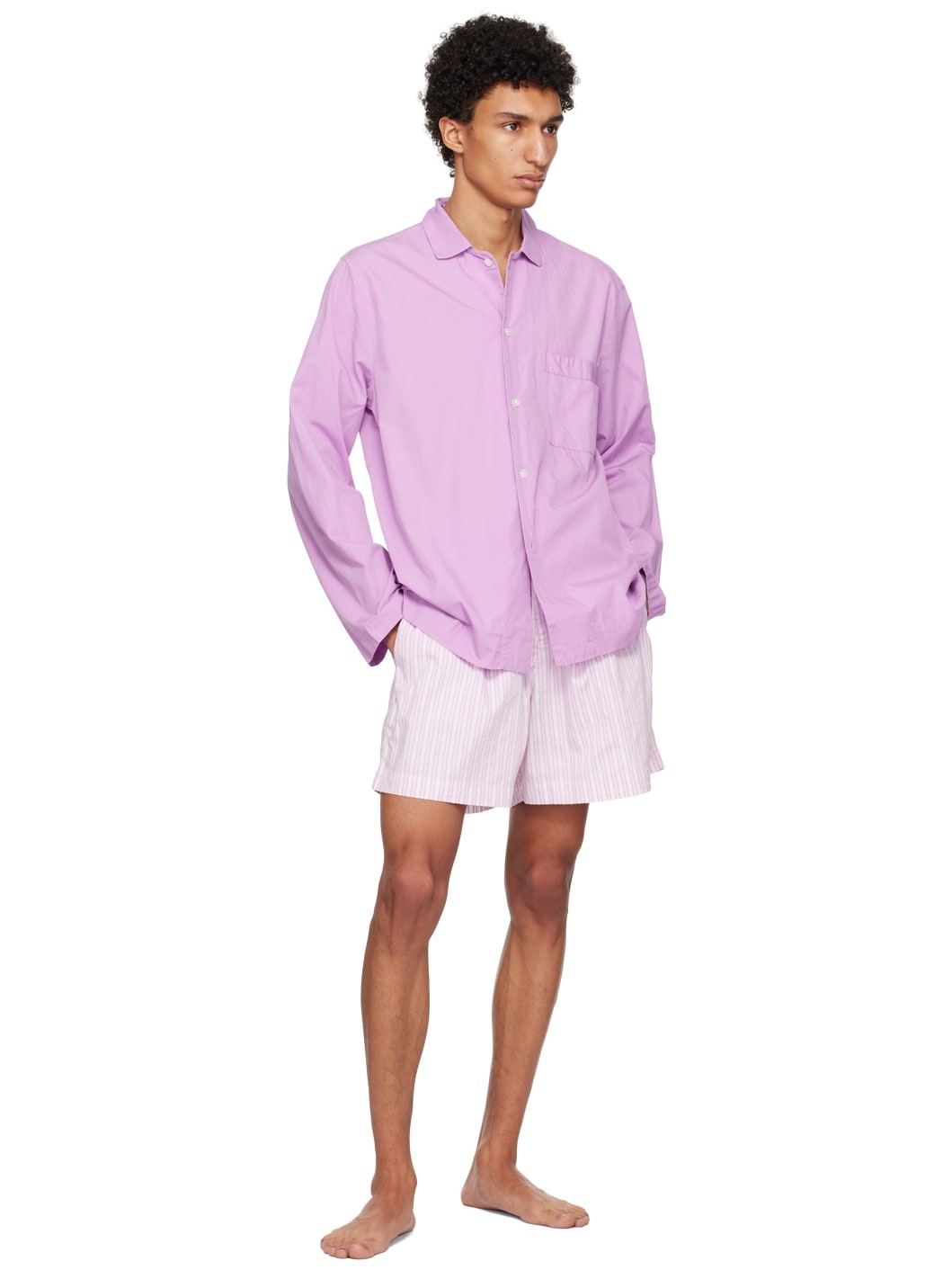 Pink Oversized Pyjama Shirt - 4