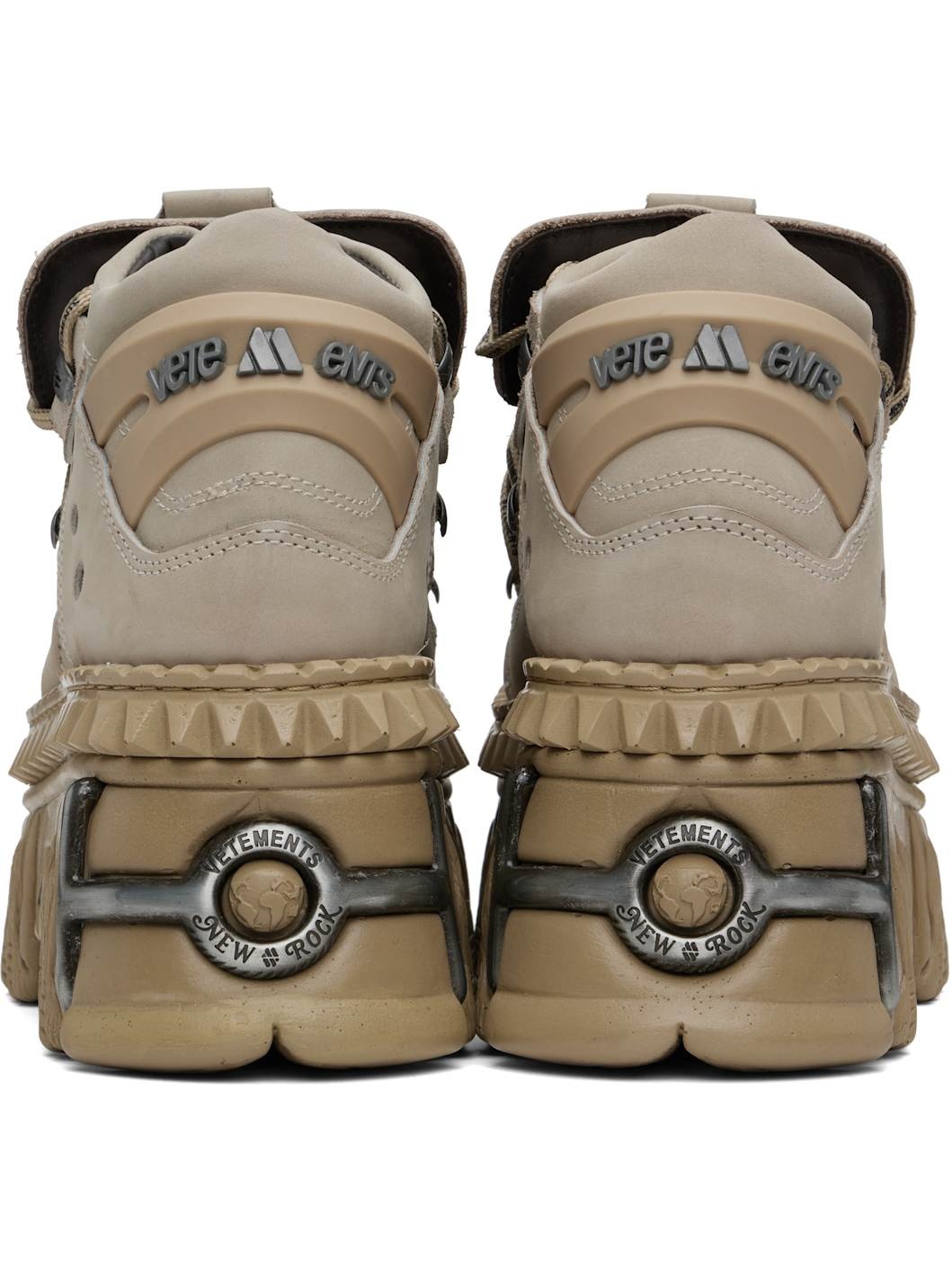 Beige New Rock Edition Fire Platform Sneakers - 2