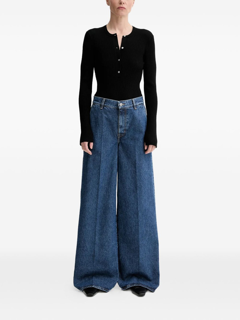 FILIPPA K Henley ribbed-knit sweater outlook