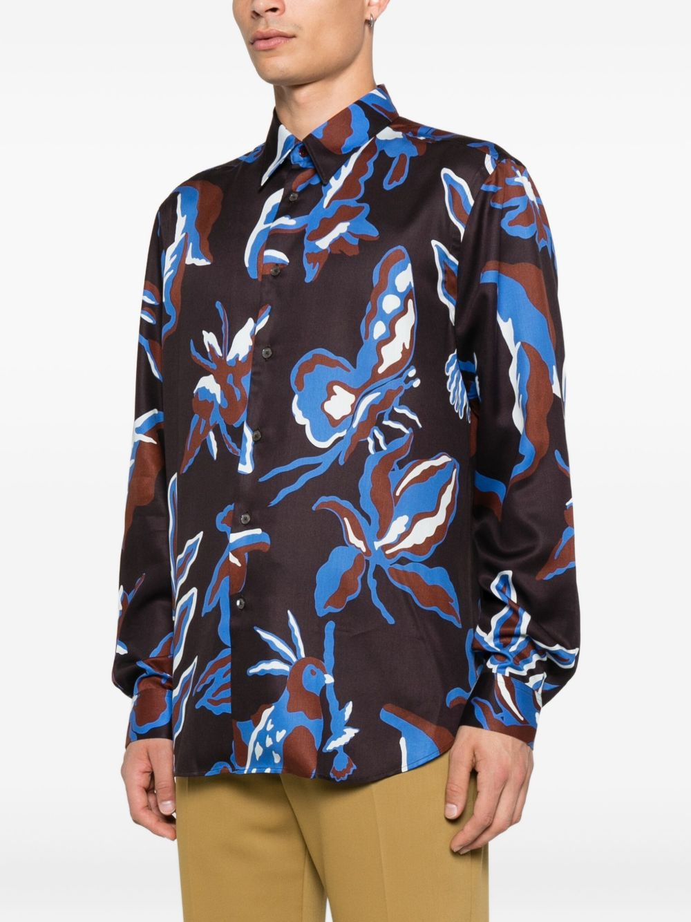 geometric-print shirt - 3