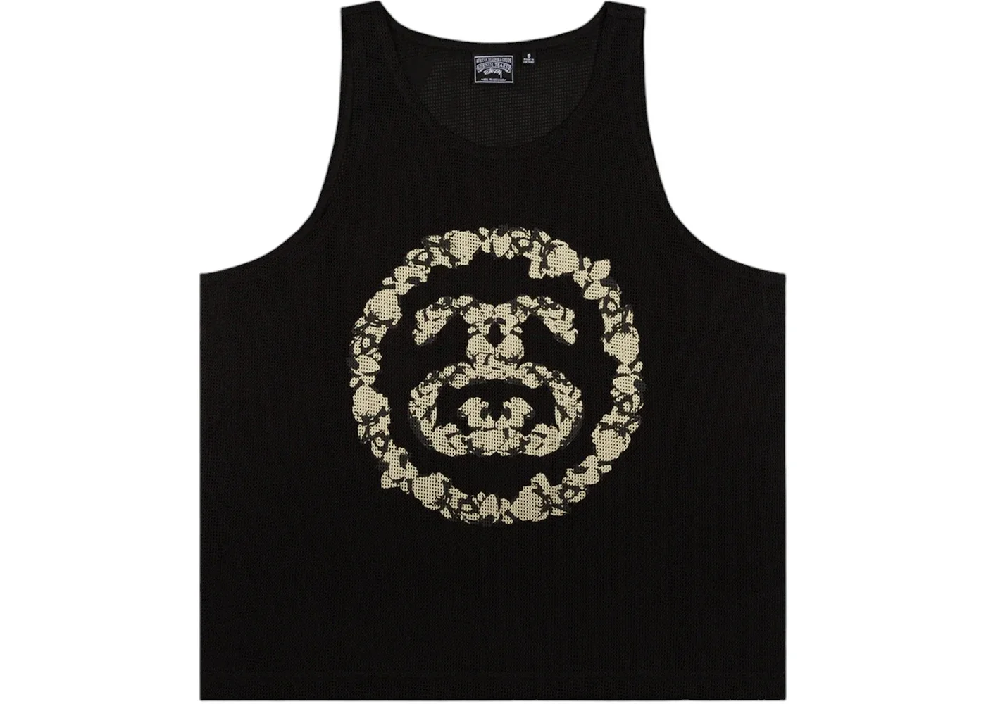 Denim Tears x Stussy Double S Wreath Gym Tank Black - 1