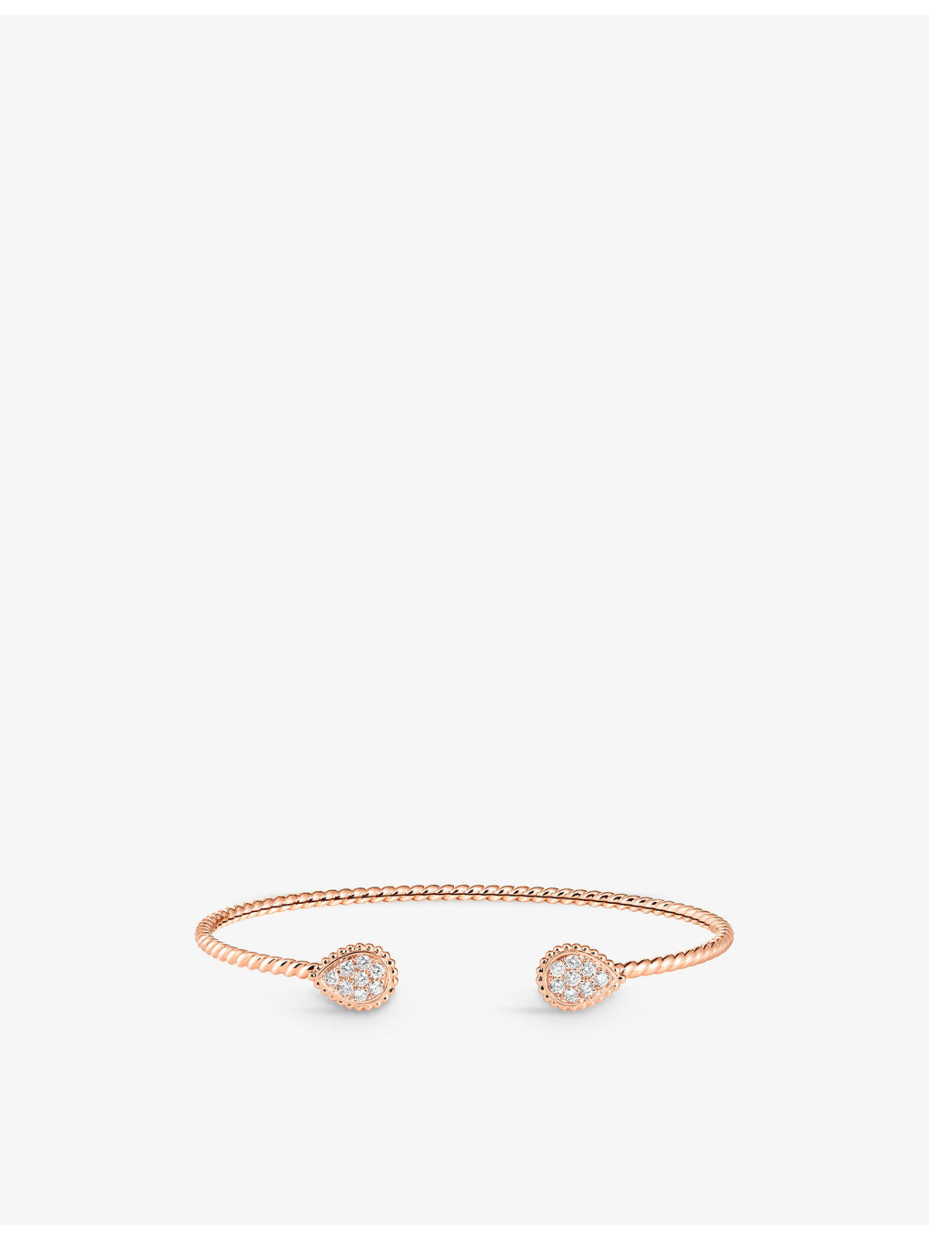 Serpent Bohème double motif 18ct rose-gold and 0.26ct diamond bracelet - 1