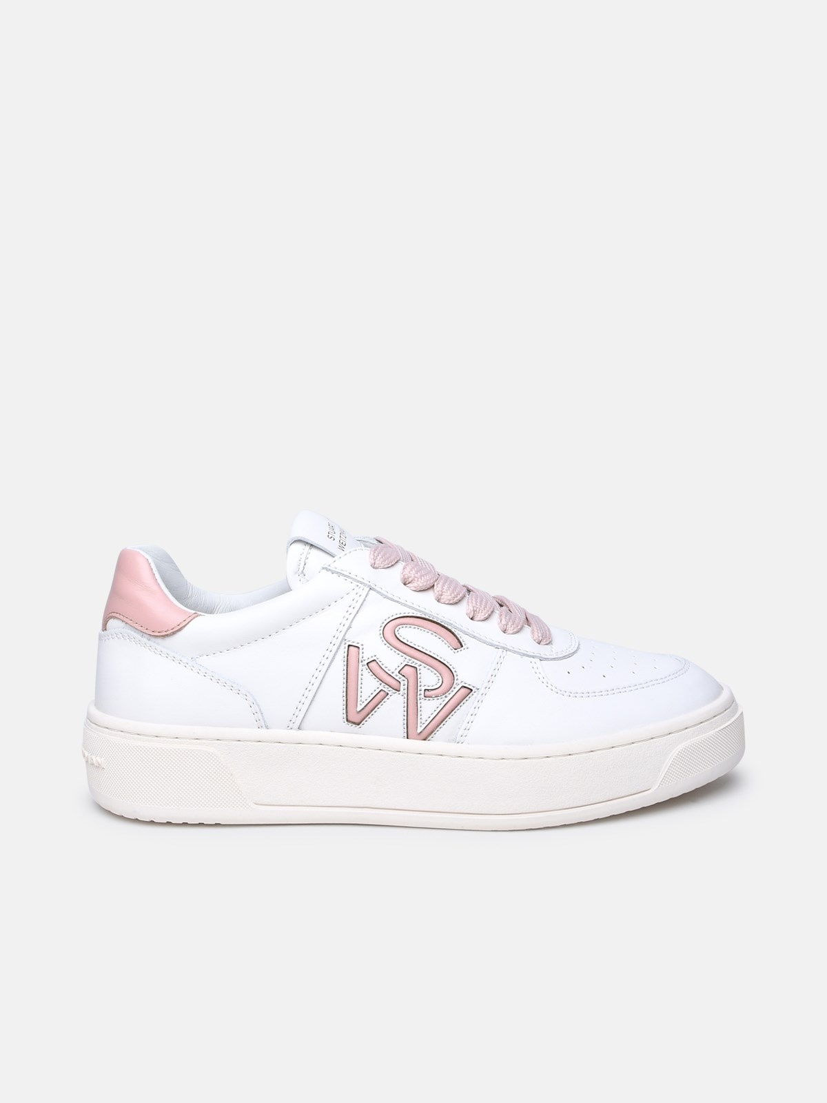 WHITE LEATHER SNEAKERS - 1