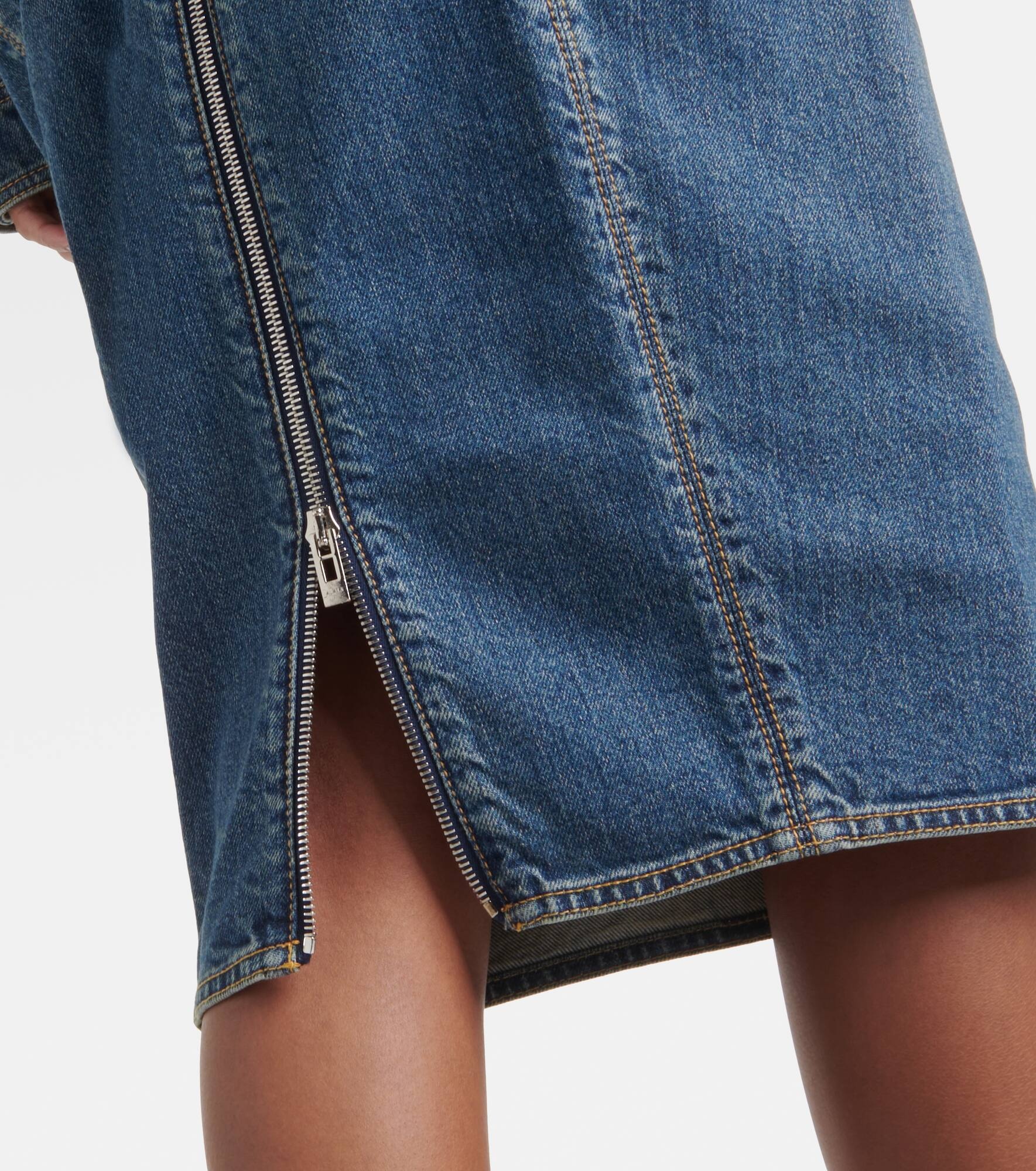 Denim pencil skirt - 6