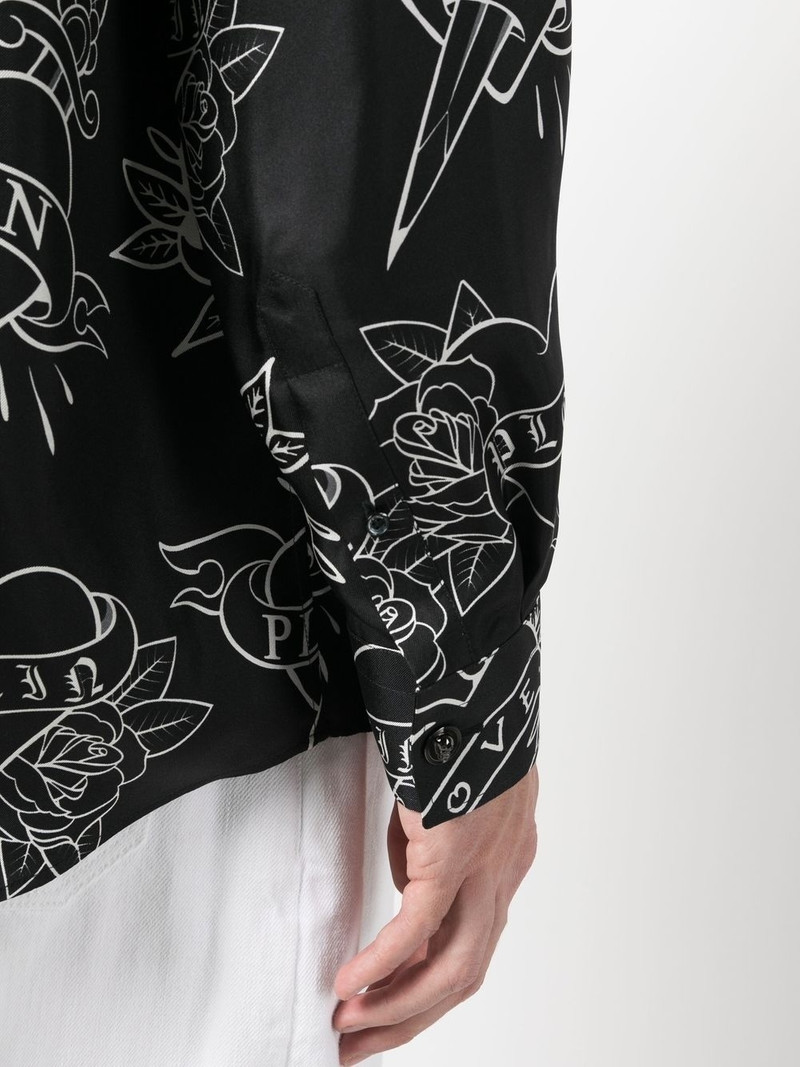 logo-print shirt 5