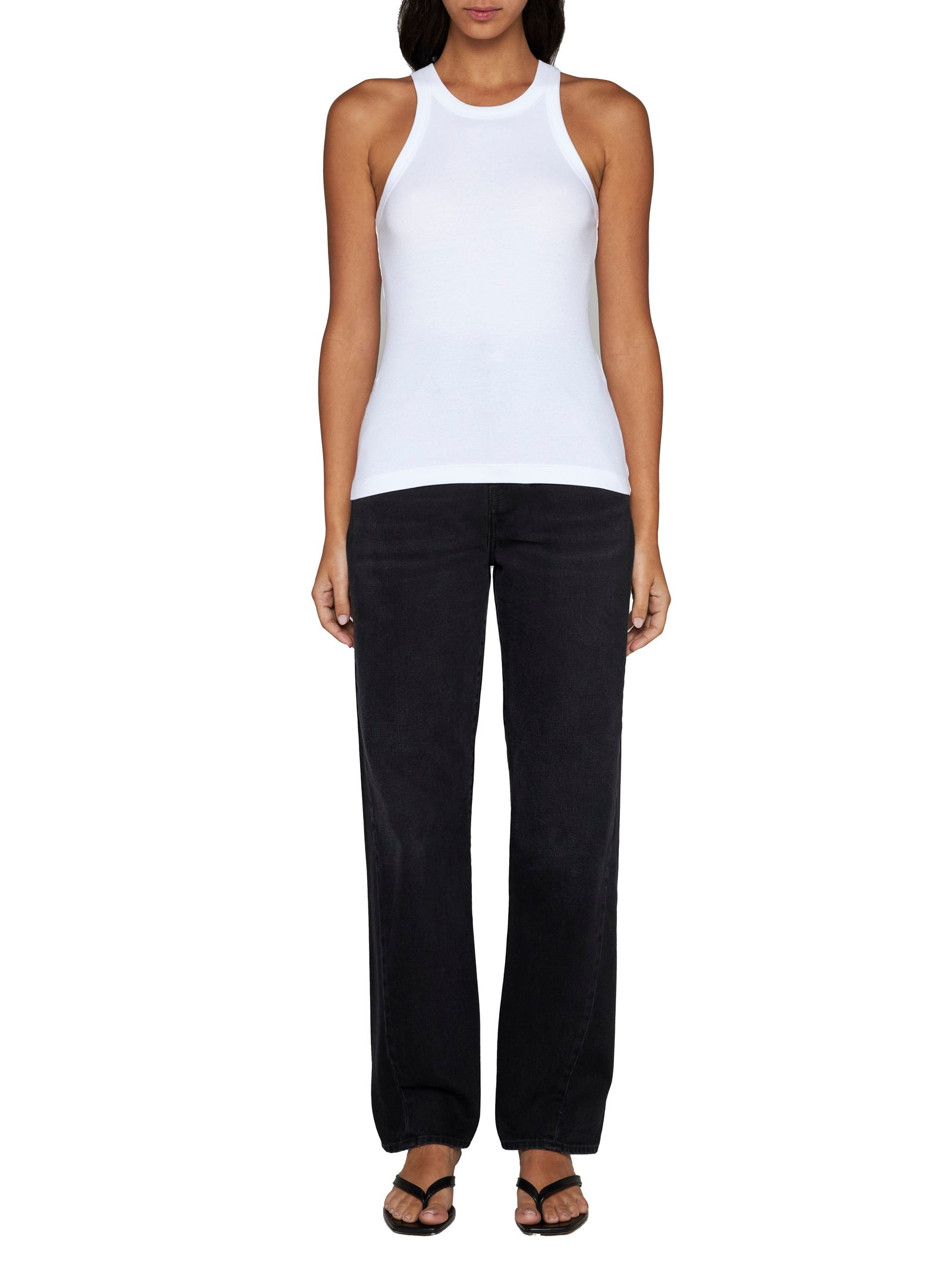 Toteme Women Cotton Ribbed Knit Tank Top - 2