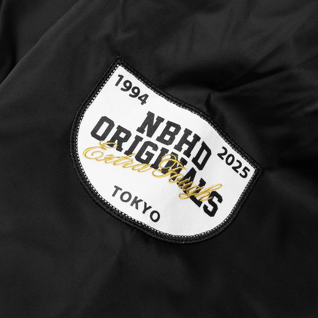 NEIGHBORHOOD BASEBALL JACKET - BLACK - 252TSNH-JKM04-BLK | REVERSIBLE
