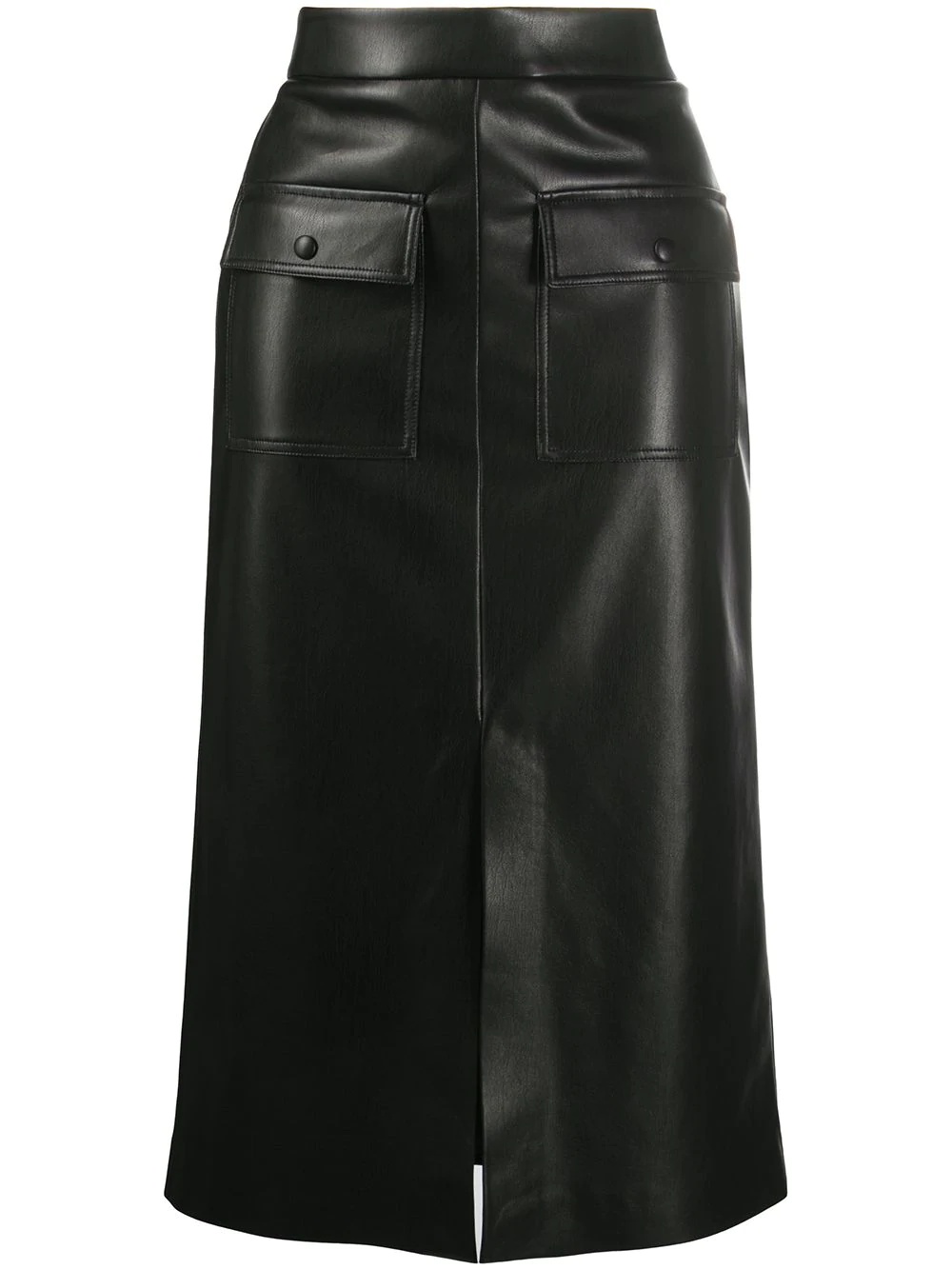 faux leather pencil skirt - 1