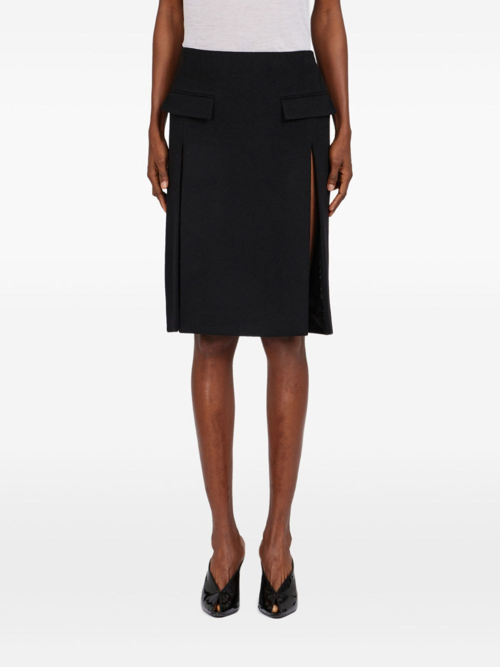 double-slit midi skirt - 3