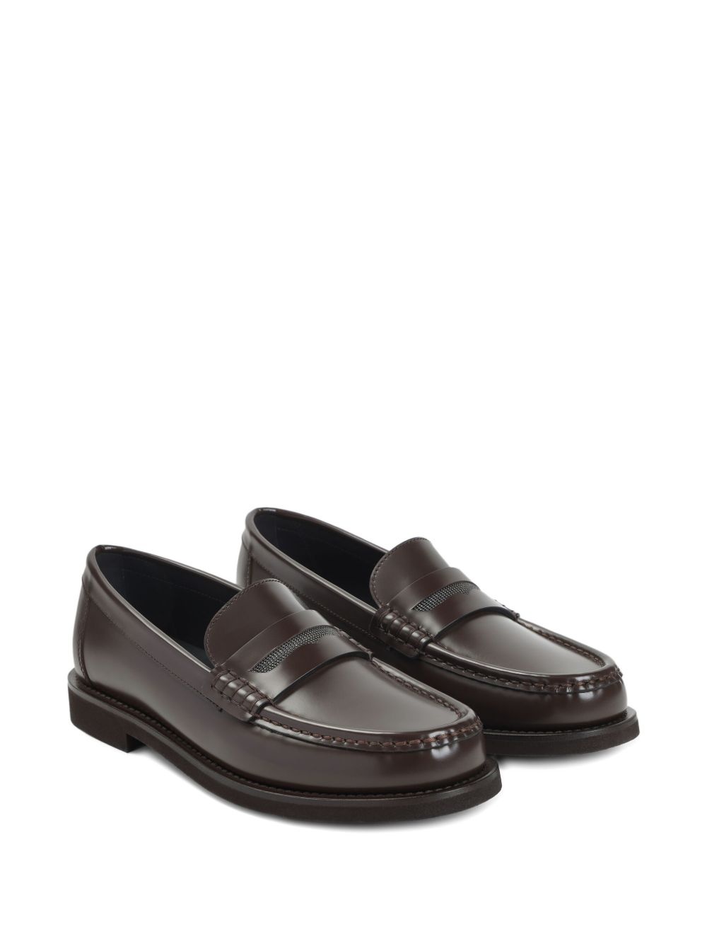 penny-strap leather loafers - 2