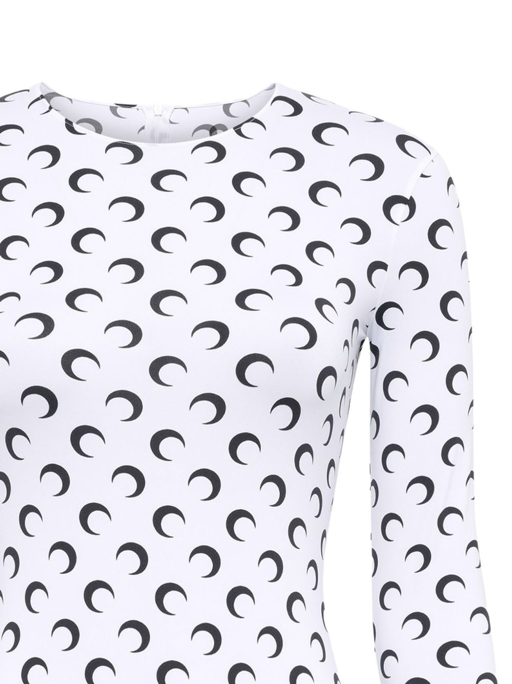 moon-print long-sleeve playsuit - 2
