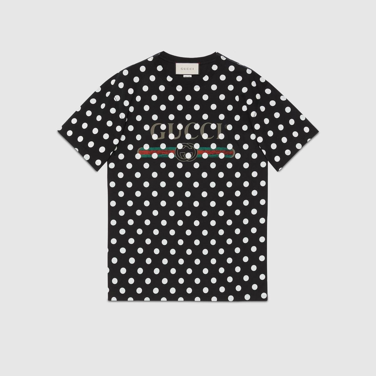 Gucci logo polka dot print T-shirt - 1