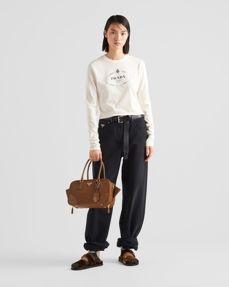 Prada Print jersey top outlook