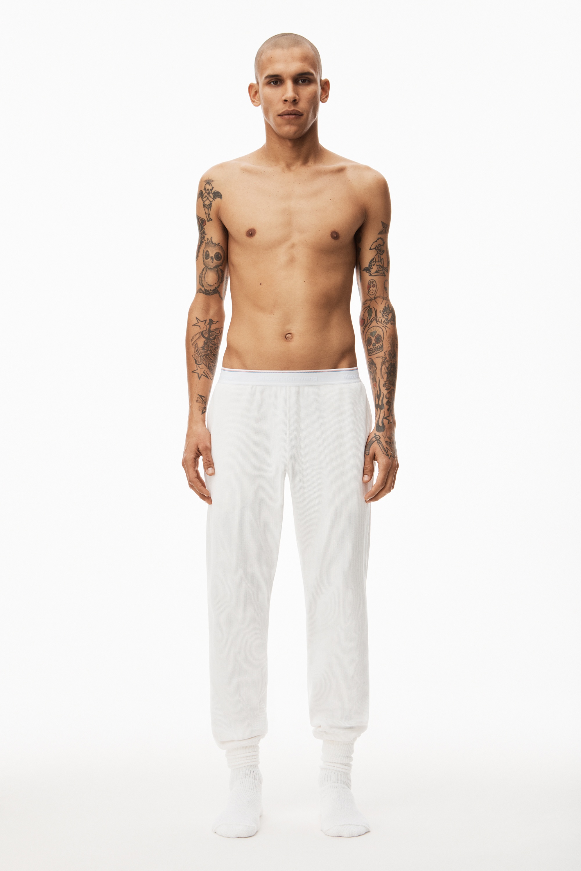 UNISEX JOGGER IN COTTON WAFFLE THERMAL - 2