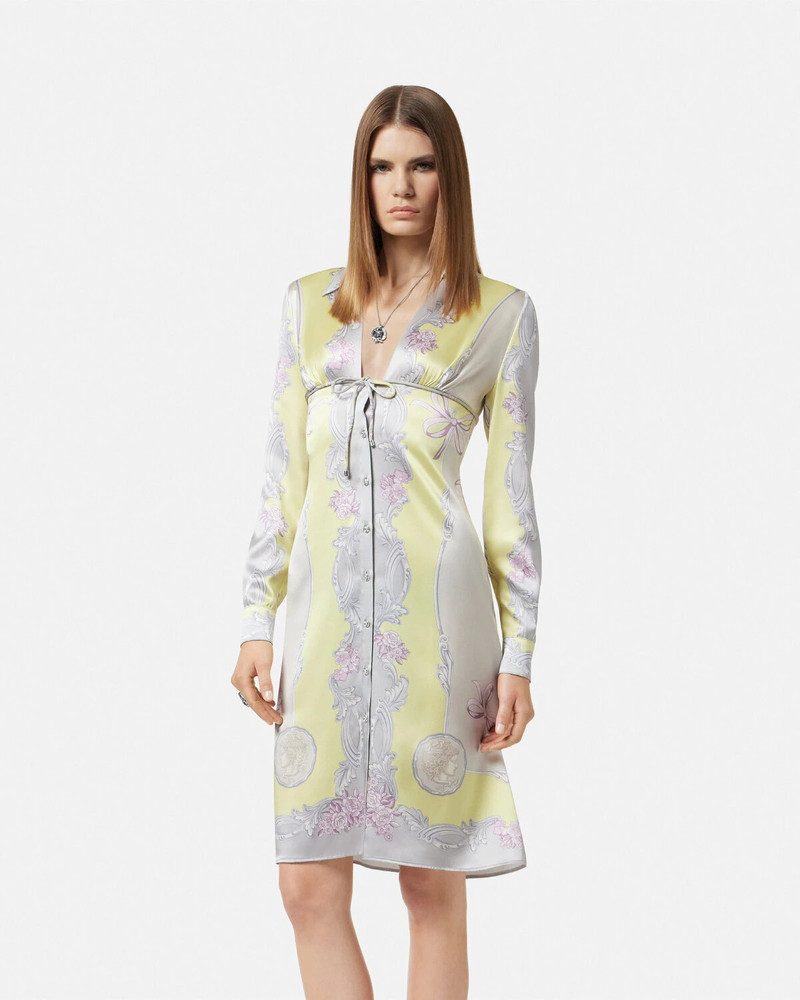 Cameo Silk Midi Shirt Dress 4