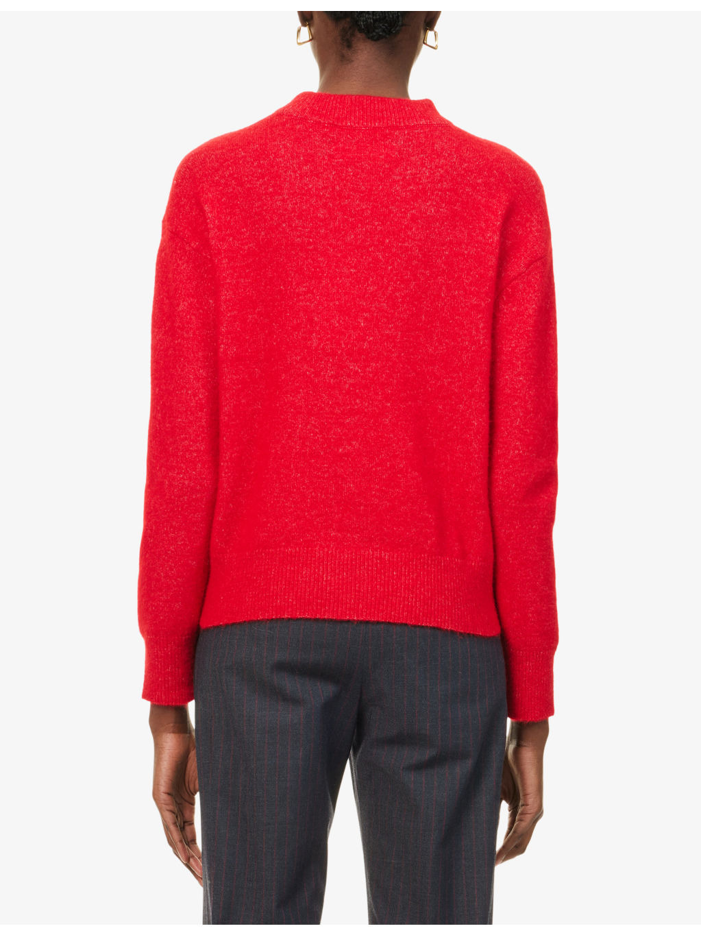 Anour On Round-Neck Stretch-Wool Blend Jumper - 4