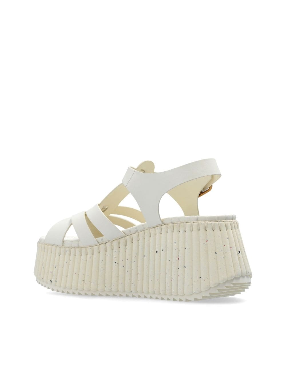 leather platform sandals - 5