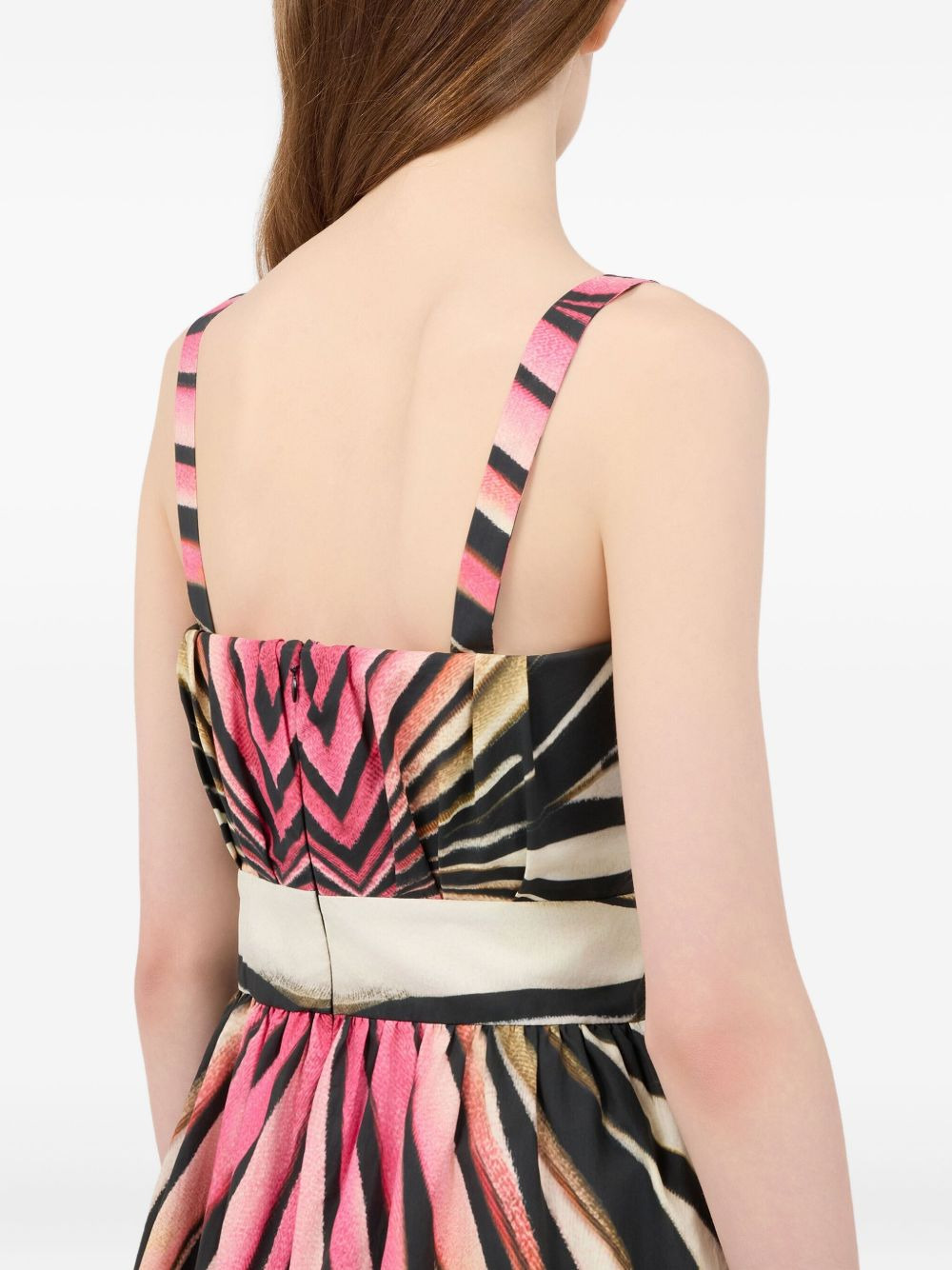 Ray Of Pink-print tiered dress - 6