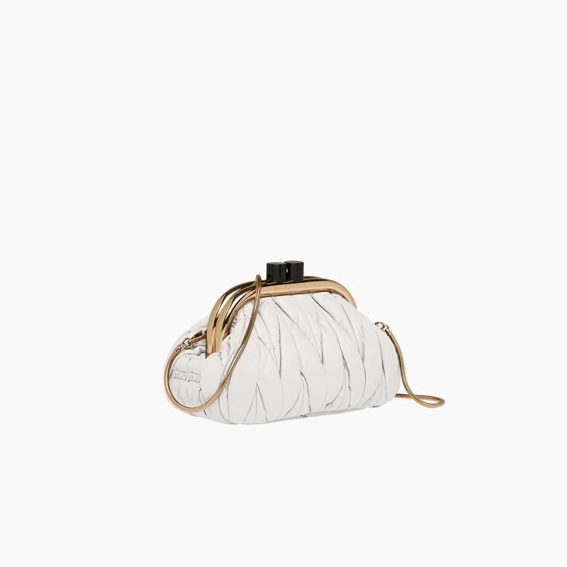 Miu Belle Nappa leather clutch 4