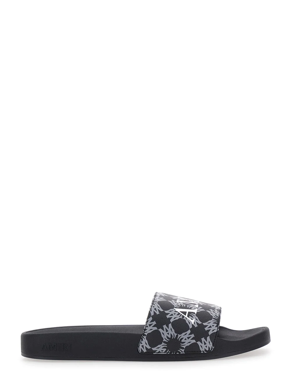 Amiri Men Black Sandals With Logo Lettering On The Front In Rubber Man - 1