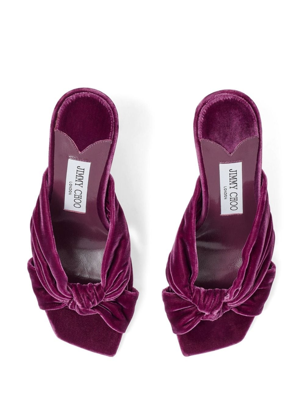 Avenue 85mm velvet mules - 5