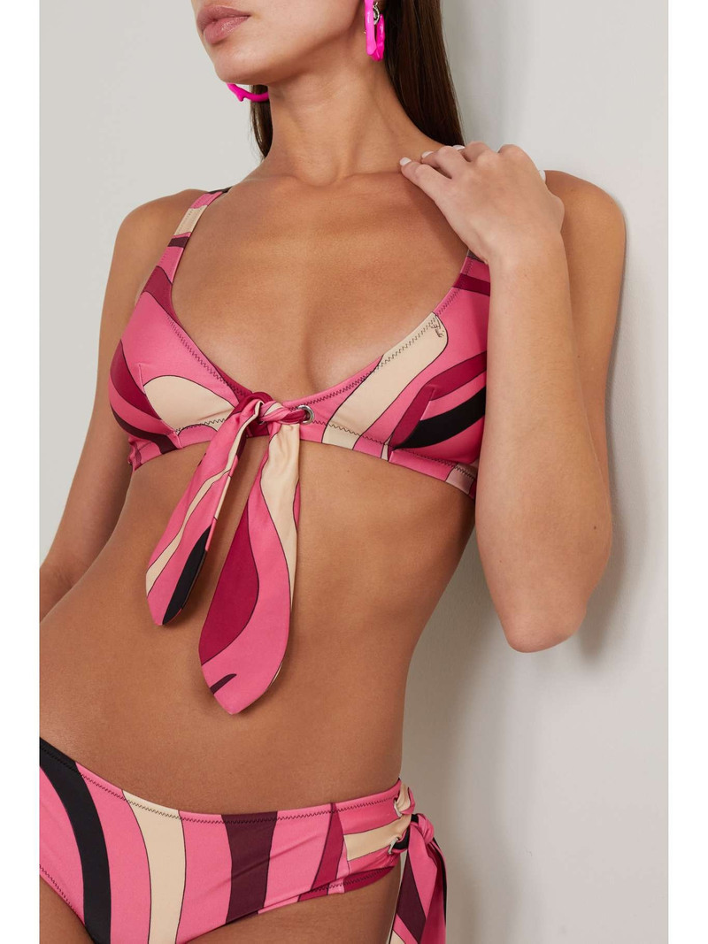 PUCCI Marmo printed triangle bikini top outlook