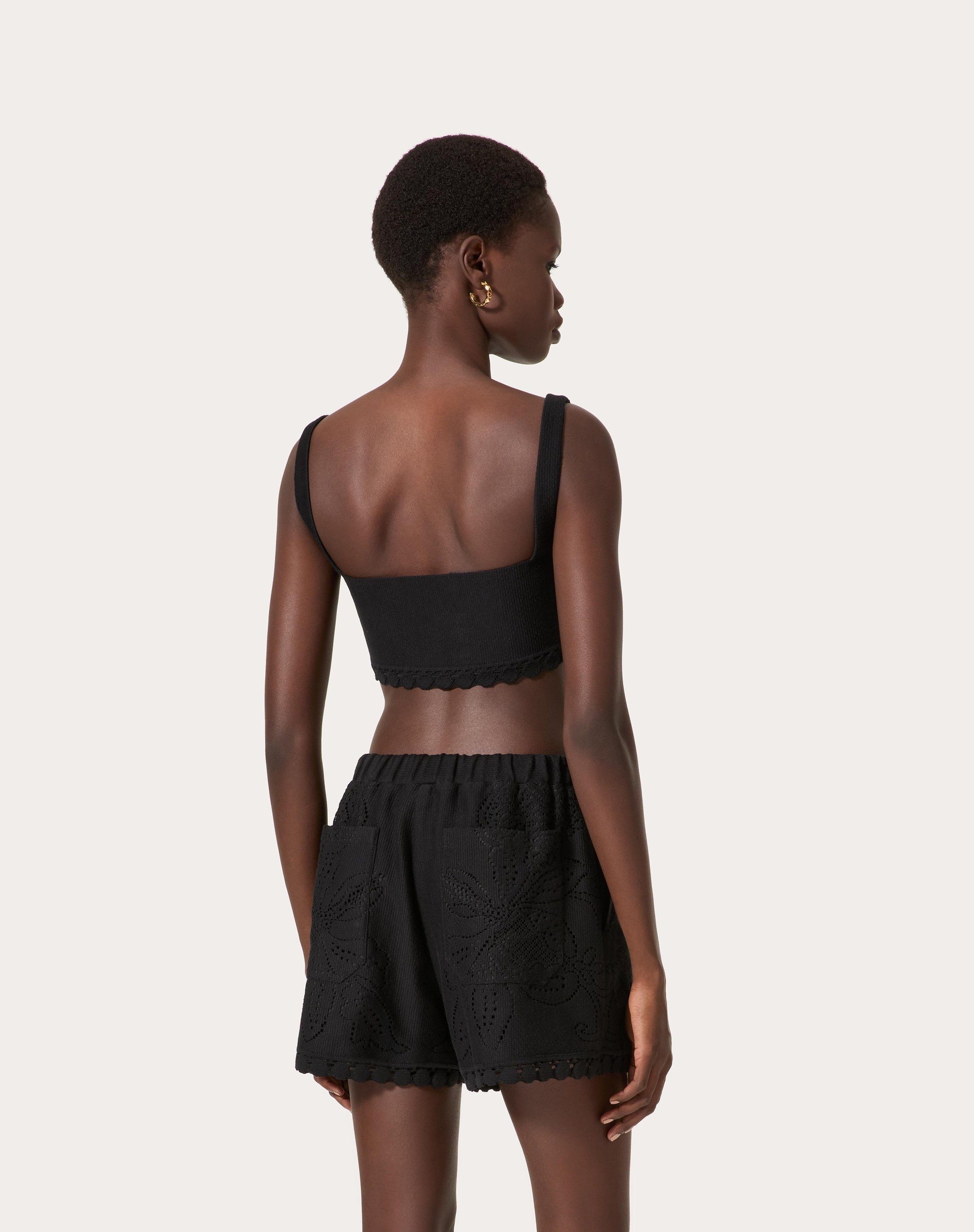 BRALETTE IN VALENTINO COTTON GUIPURE JARDIN PLAT - 4