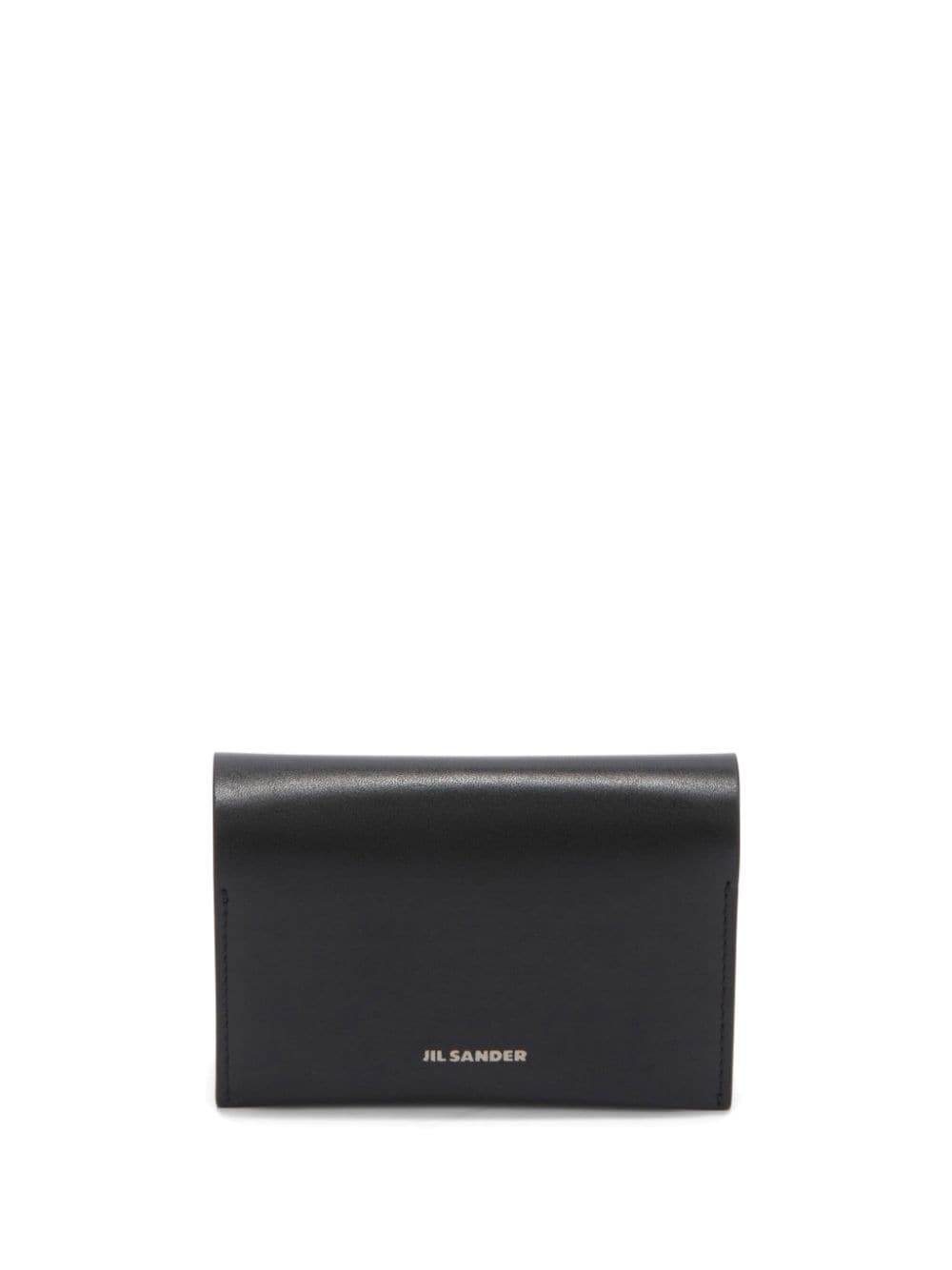 logo-print leather cardholder - 1