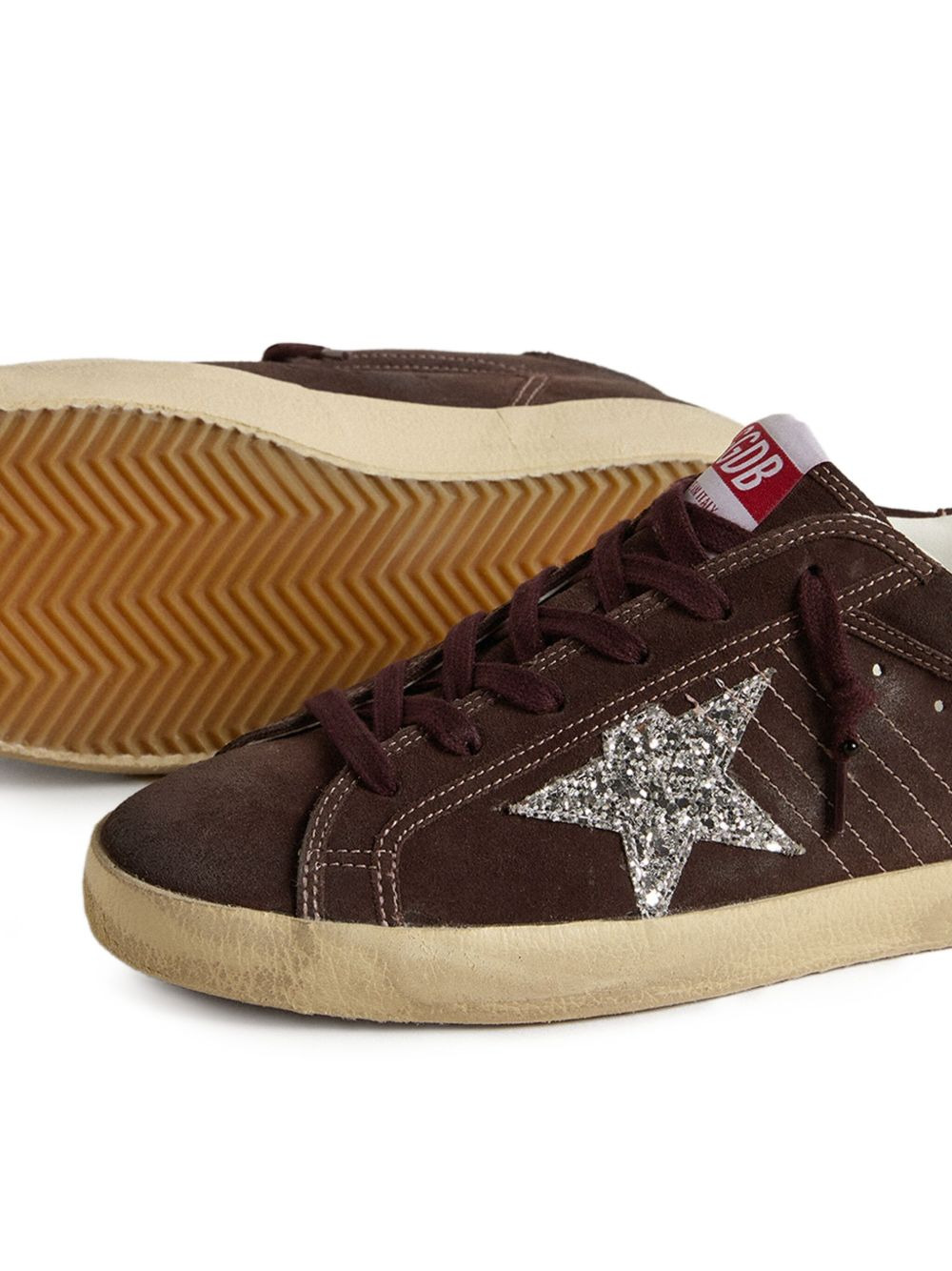 Super Star glitter-star embellished sneakers - 4