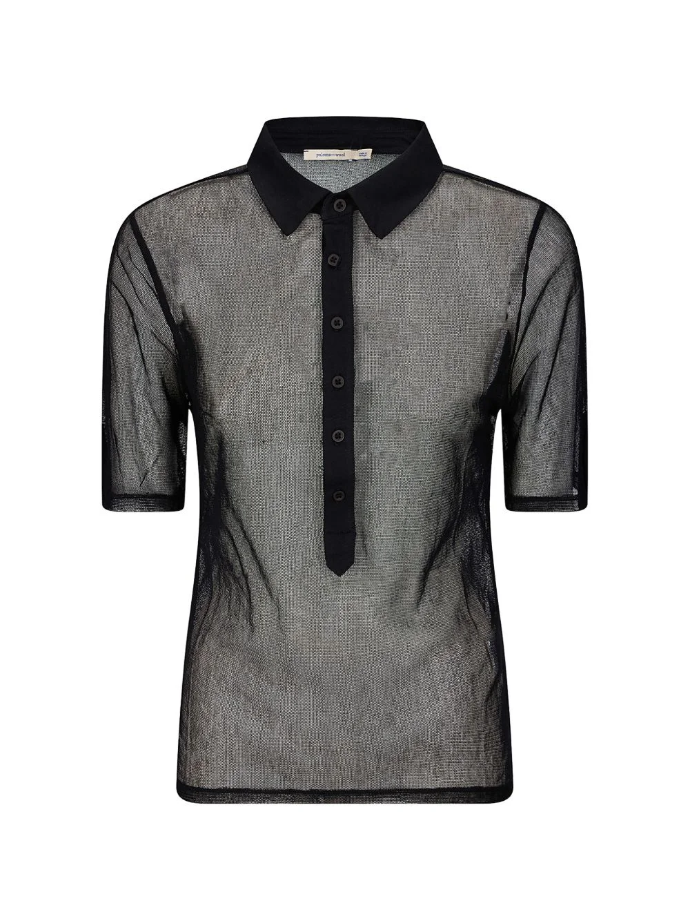 Sile sheer mesh polo shirt - 1