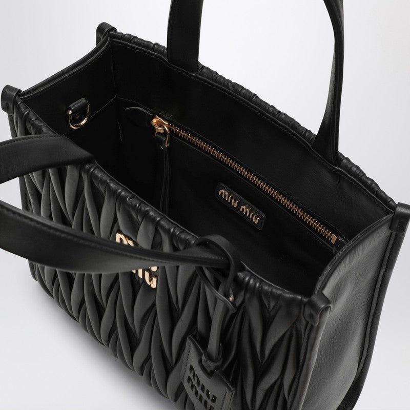 Miu Miu Black Quilted Shopping Bag Women - 4