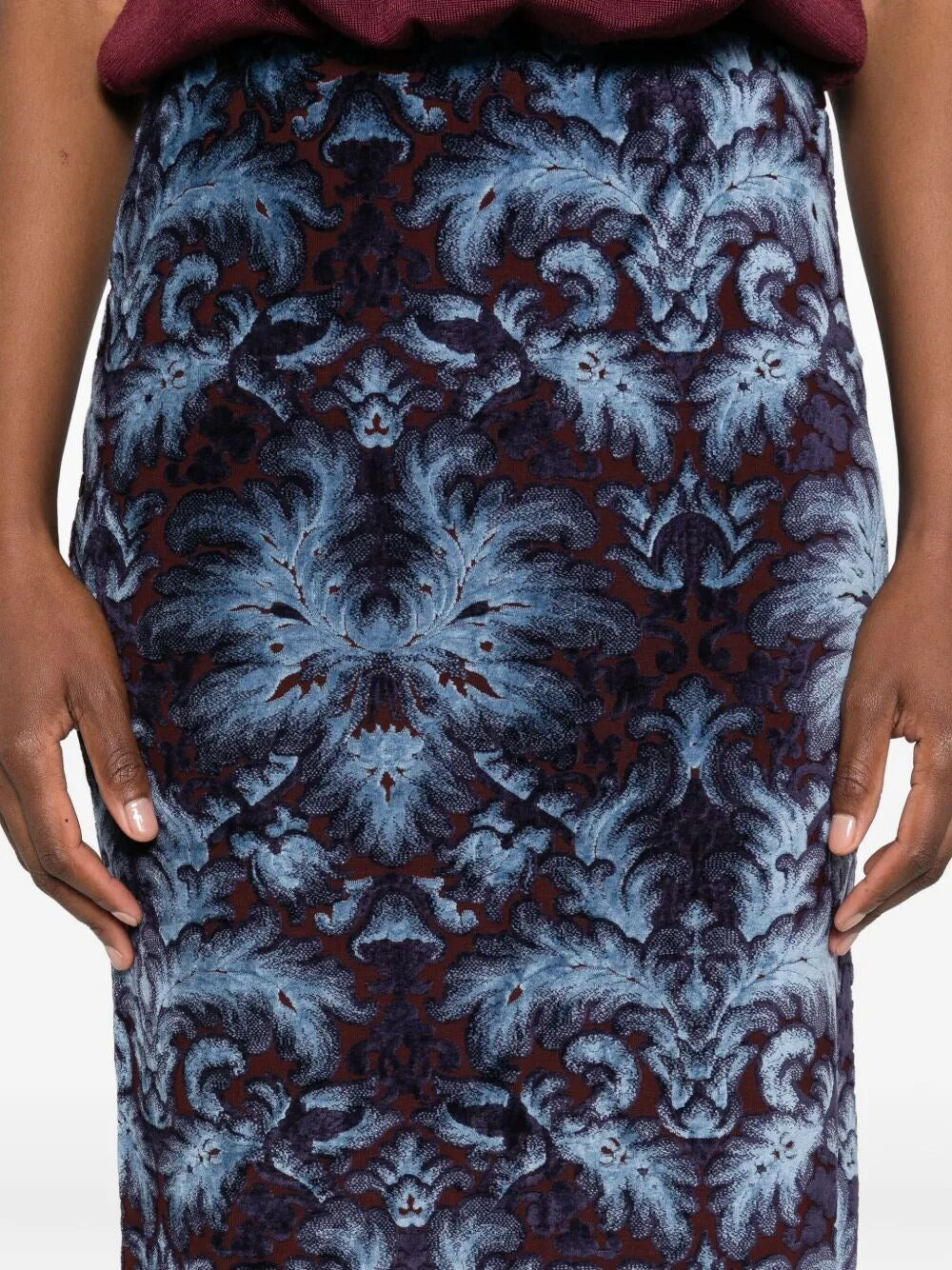 Etro Women Tulle And Jacquard Velvet Skirt - 3