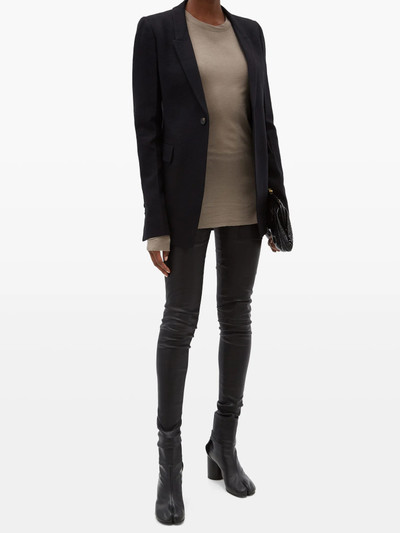 Rick Owens Slim-fit bonded-leather trousers outlook