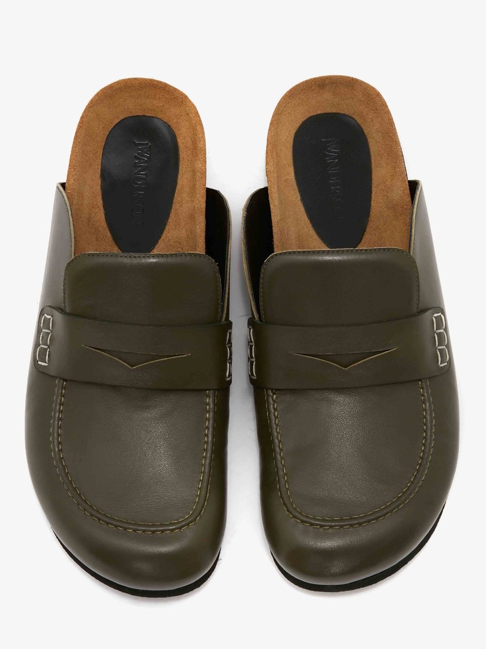 WOMEN'S LEATHER LOAFER MULES - 4