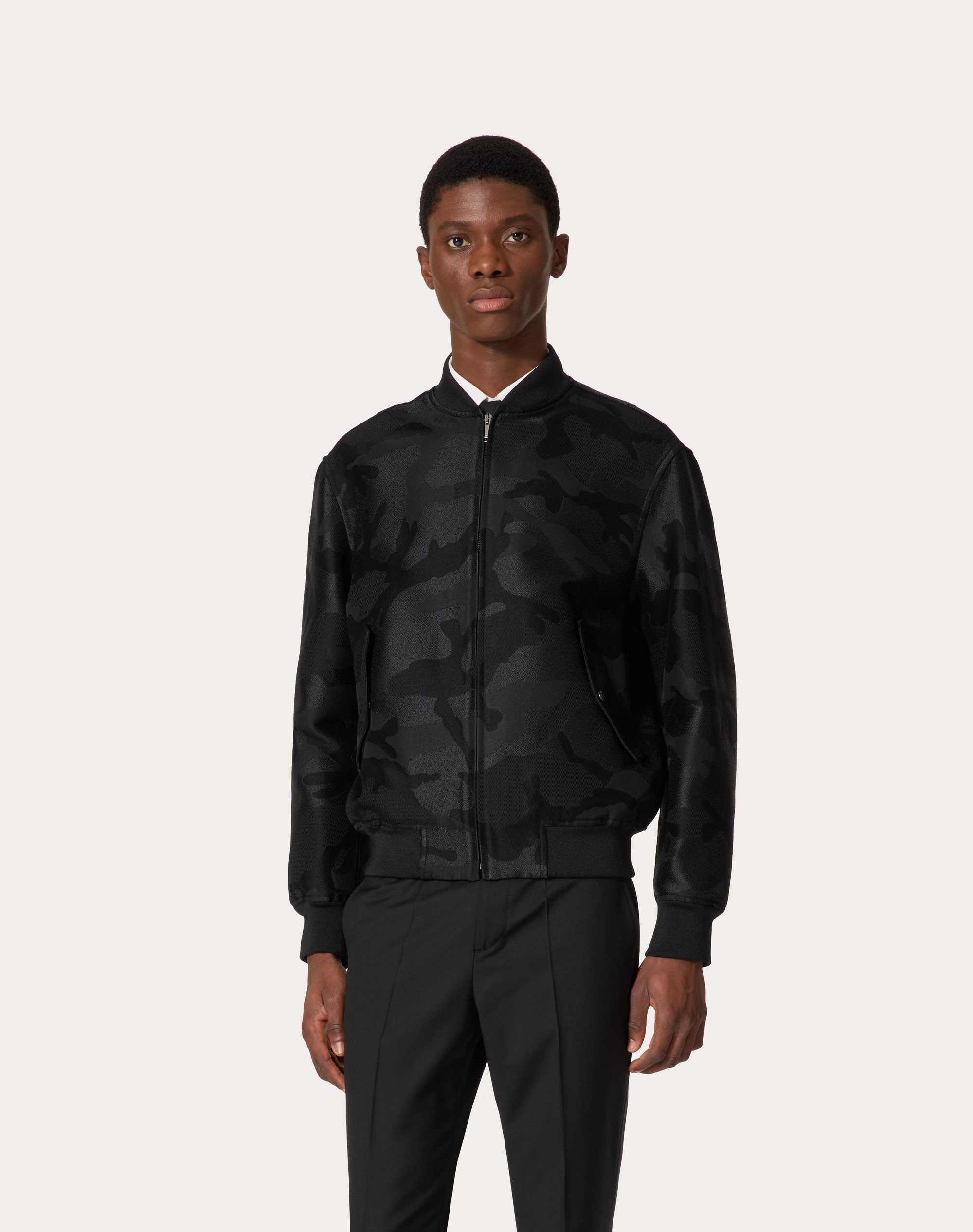COTTON BLEND BOMBER JACKET WITH ALL-OVER CAMOUNOIR PATTERN - 3