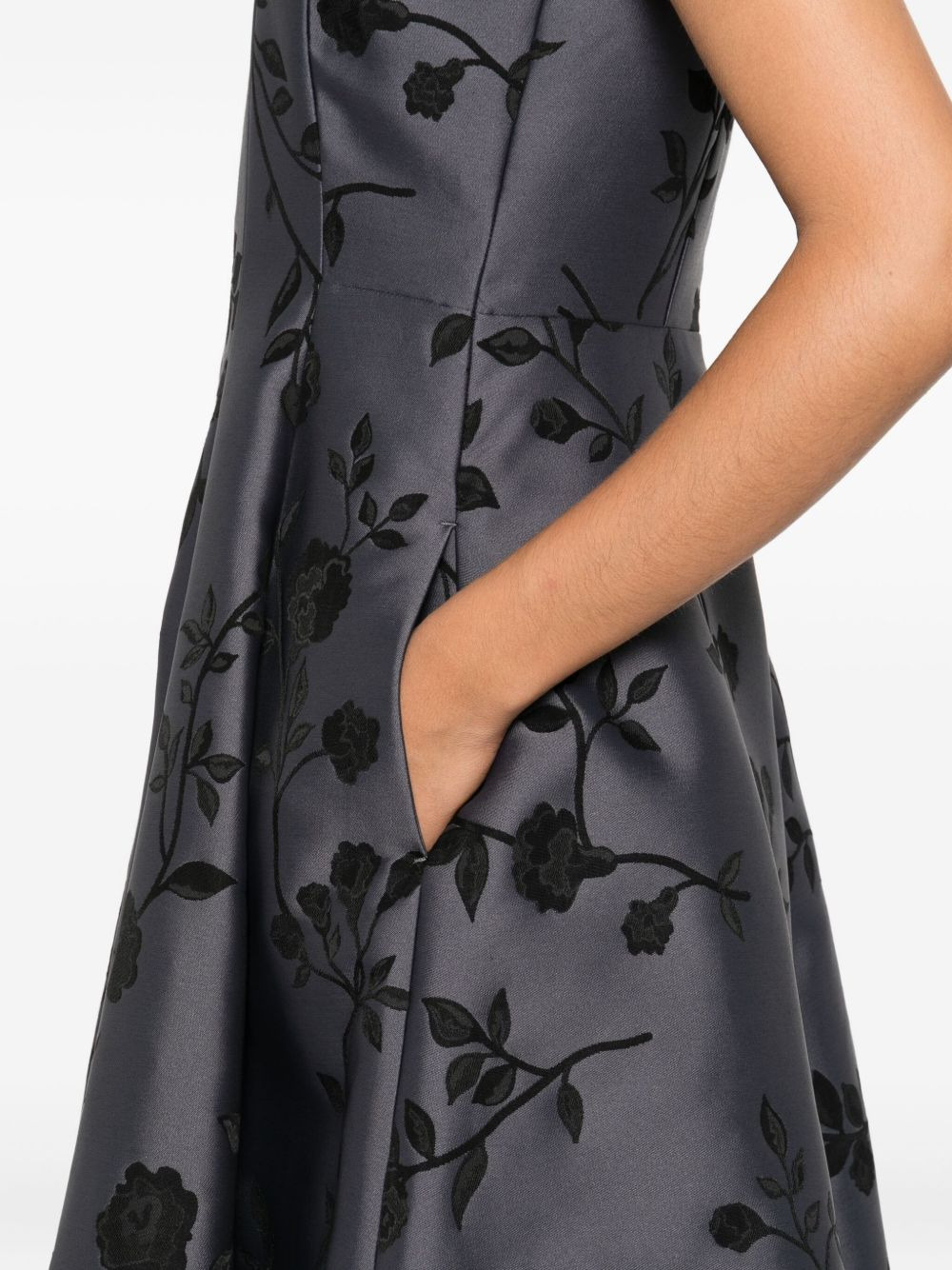 floral-print V-neck mini dress - 5
