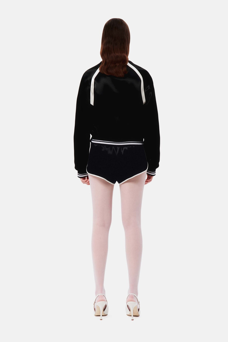 SATIN BOMBER JACKET WITH PATCH 5