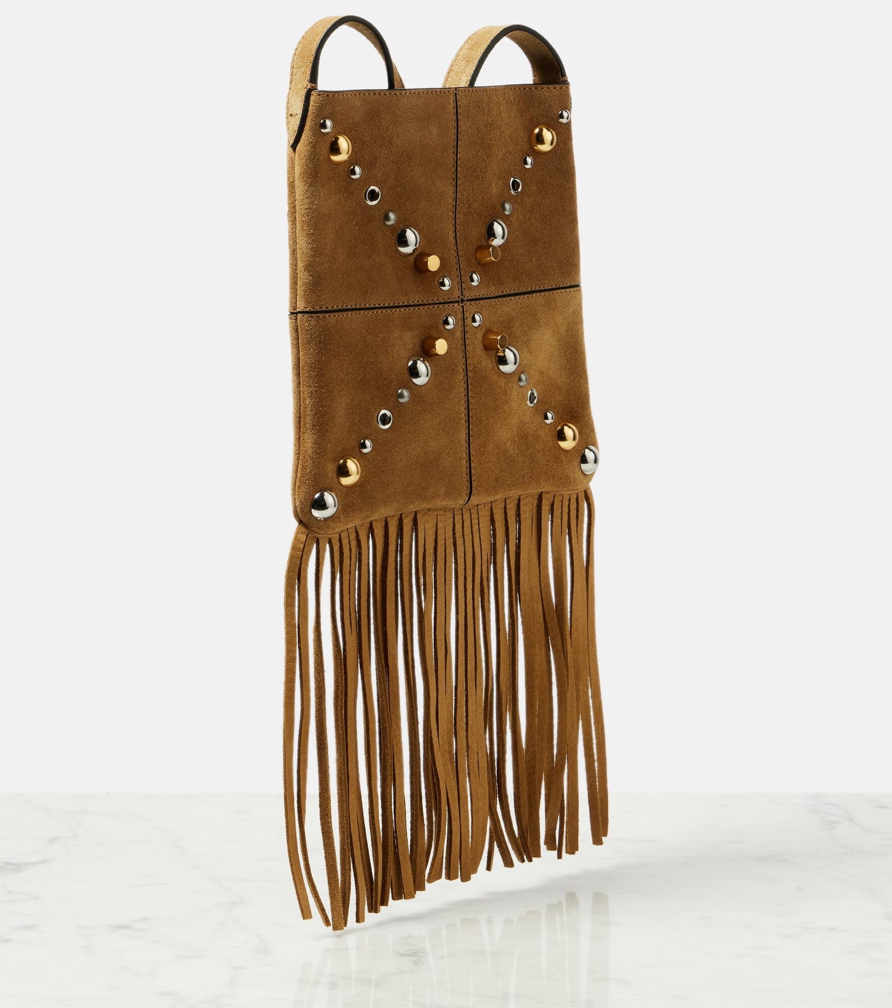 Nellcôte Small fringed suede shoulder bag - 4