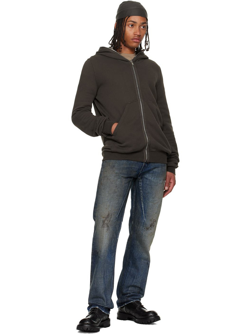 Rick Owens DRKSHDW Gray Concordians Micro Mountain Hoodie outlook