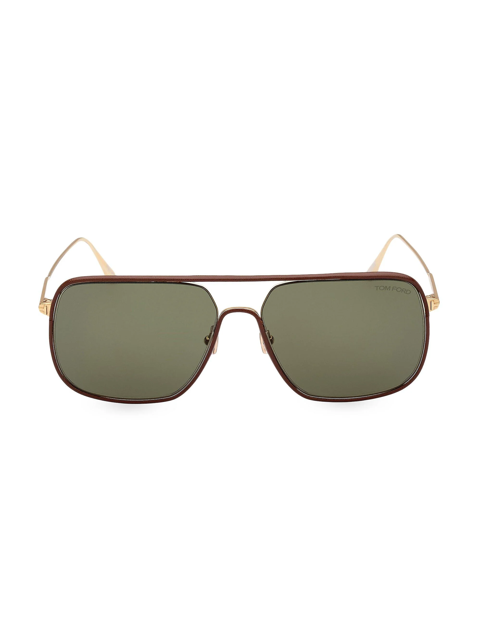 Men's 59MM Pilot Metal Sunglasses - Pale Gold - 1