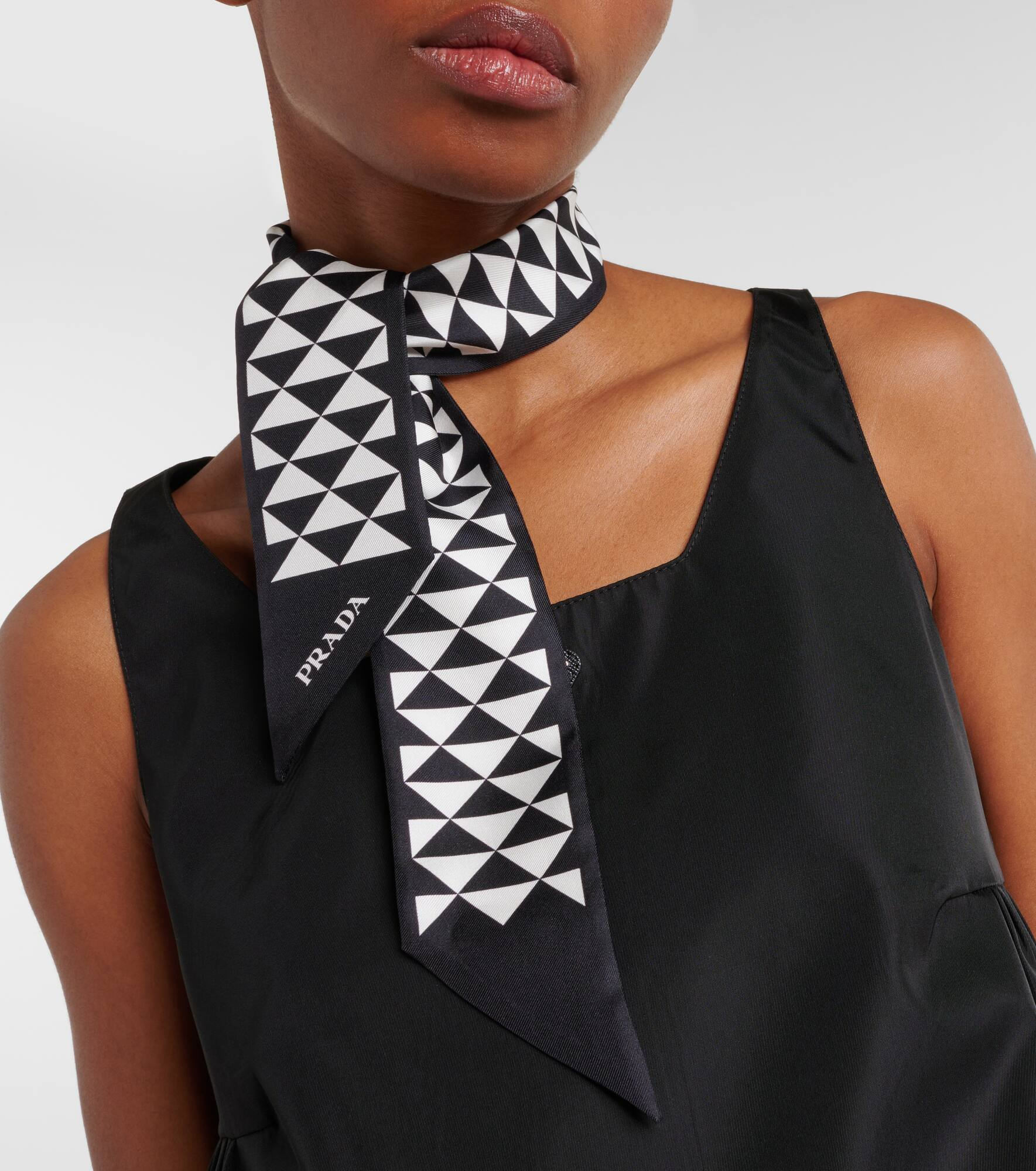 Printed silk twill scarf - 2